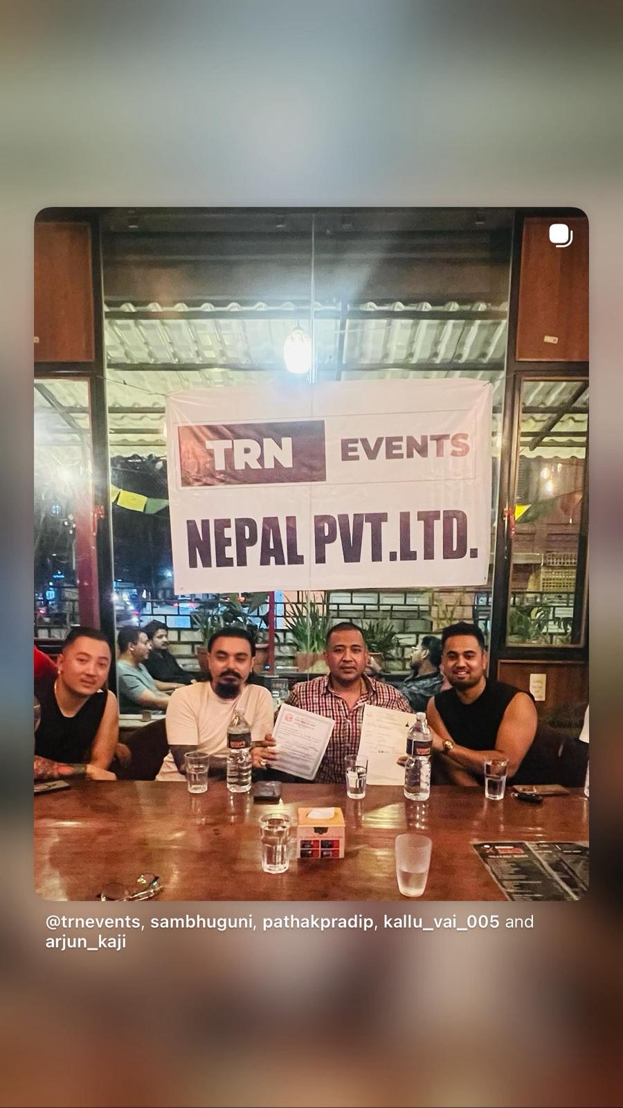 Contract signing under the TRN Events Nepal Pvt. Ltd banner