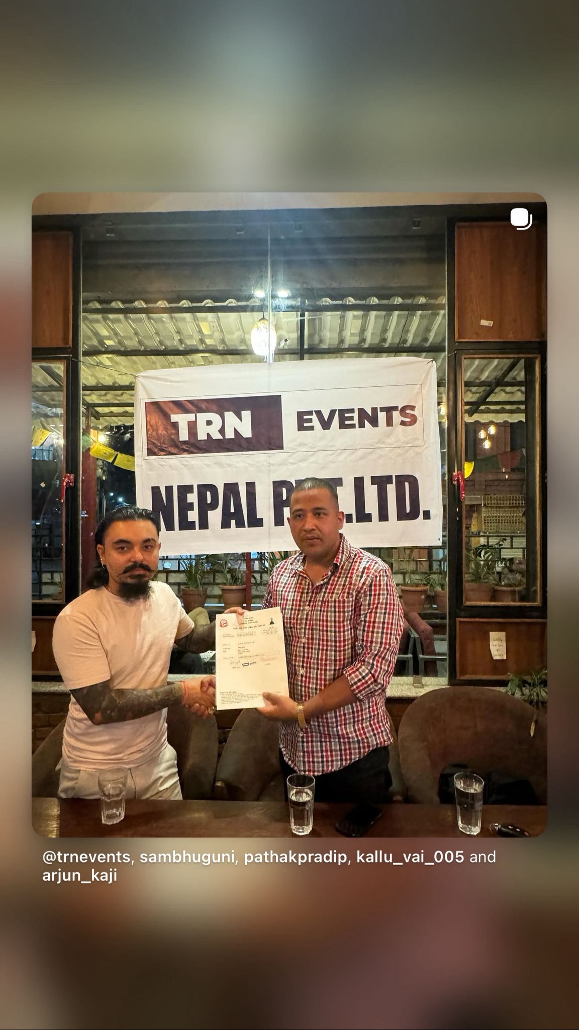The TRN Events team after signing, Kathmandu